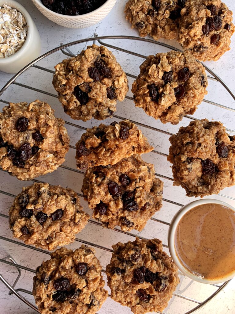 The Ultimate Vegan Oatmeal Raisin Cookies made with all gluten-free ingredients. These are the ultimate thick and chewy oatmeal cookie recipe that is made with all healthier ingredients. 
