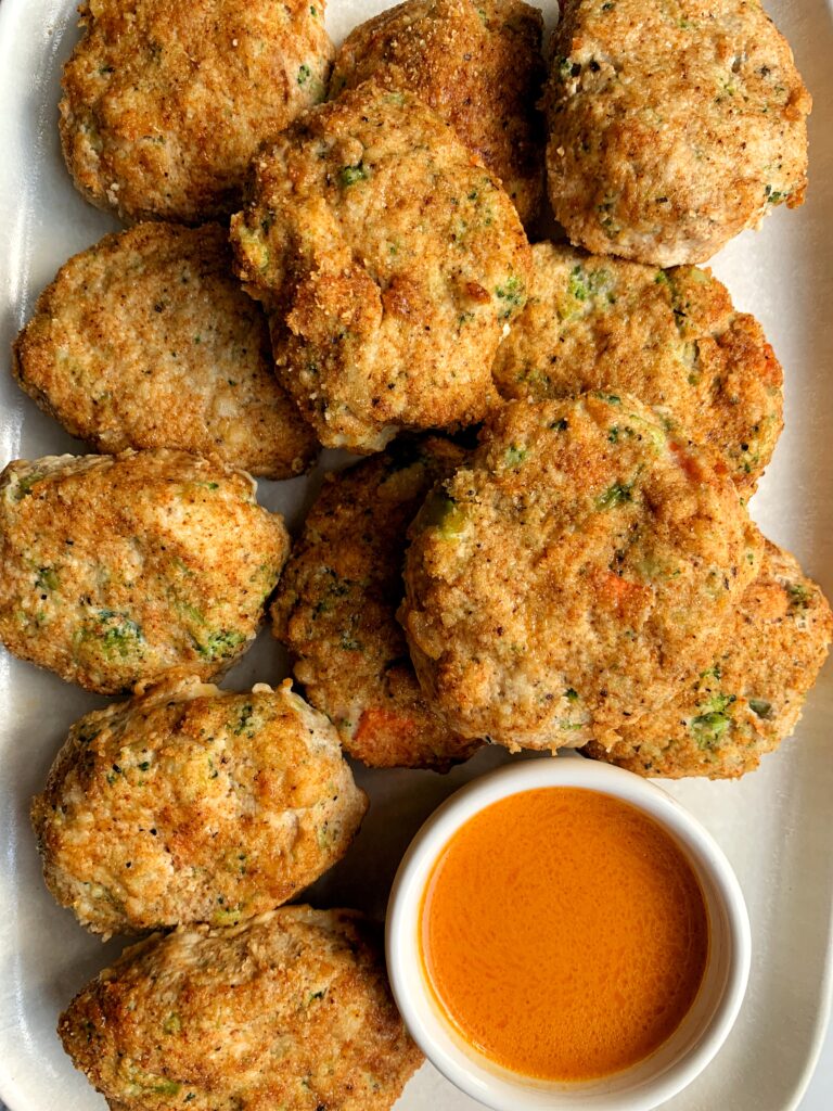These Paleo Veggie Chicken Nuggets are the ultimate recipe to make! They are absolutely delicious, so easy to make in the oven and they are 100% kid approved over here.