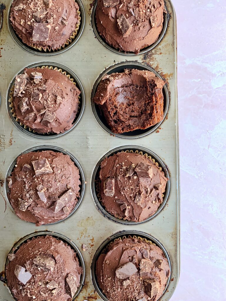 Damn Good Paleo Chocolate Cupcakes Recipe made with all gluten-free and dairy-free ingredients. Better than the boxed mix and ready in just 20 minutes!