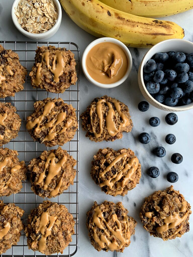 Good Morning Gluten-free Breakfast Cookies! These are the ultimate healthy breakfast cookie made with all vegan, gluten-free and dairy-free ingredients. Plus they're naturally sweetened with banana and maple syrup!
