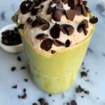 Sharing my favorite smoothie recipe, this healthy Mint Chocolate Chip Smoothie! Made with all vegan and gluten-free ingredients. A delicious smoothie twist on the classic ice cream flavor - with no ice cream!