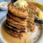 The Easiest Gluten-free Yogurt Pancakes made with 5 key ingredients for a healthy and delicious homemade pancake recipe!
