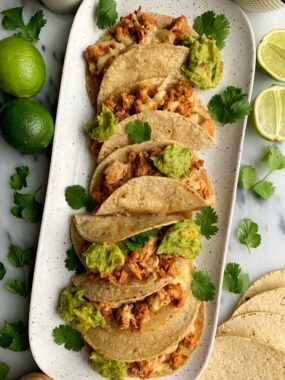 The Best Ever Healthy Chipotle Tacos! Easy to make taco recipe that comes together in just 20 minutes. Plus it is gluten-free and a family favorite to make.