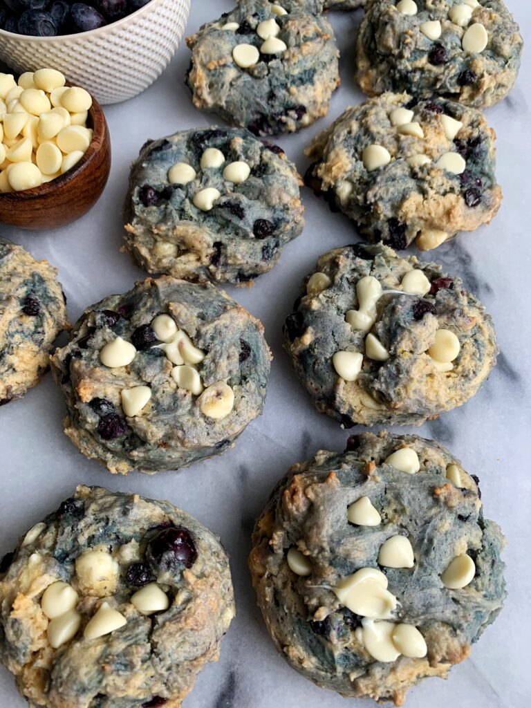 Say hello to the new cookie in town, Blueberry Pancake Cookies! Made with just 5 ingredients - these cookies are the ultimate twist with the most delicious blueberry pancake flavor with chunks of white chocolate.