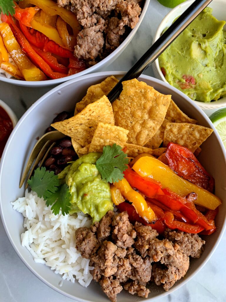 These 20-minute Healthy Burrito Bowls are a family favorite for quick and easy weeknight dinners. Plus they make for killer leftovers the next day and are gluten-free and dairy-free.