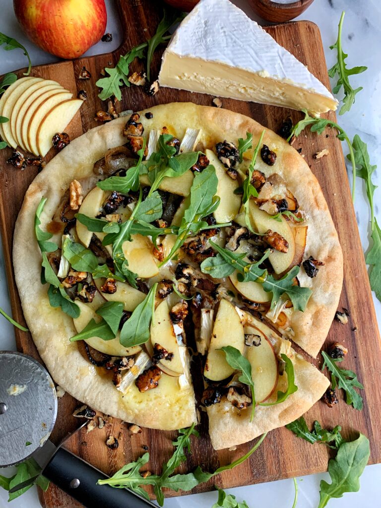 Loaded Hot Honey Apple Brie Pizza