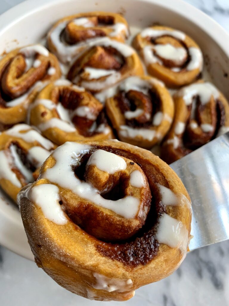 Easy and DELISH Brown Butter Pumpkin Cinnamon Rolls are the ultimate pumpkin recipe to make for all my cinnamon roll lovers!