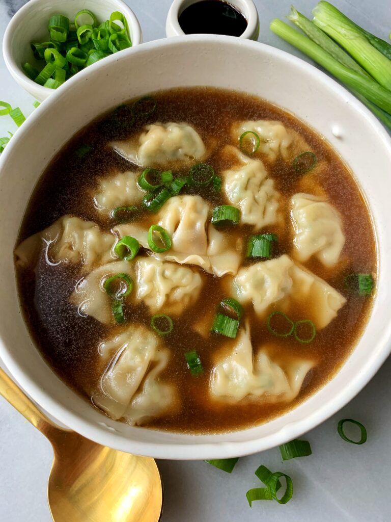 Sharing our easy 10-minute Wonton Soup! Using the cilantro chicken wontons from Trader Joe's - this soup comes together so quick and easy!