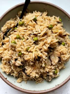 This 20-minute Healthy Veggie Rice Pilaf is our go-to side dish all the time. It is packed with vegetables, easy to make and is such a delicious way to spice things up from the boring old rice dish.