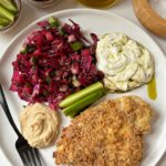 The Best Gluten-free Schnitzel Recipe made with only 6 ingredients. This is an easy oven-baked chicken schnitzel that is crispy, tasty and healthier.