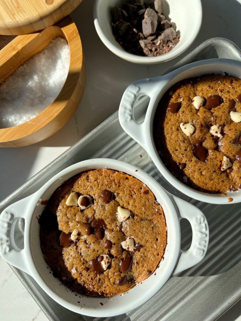 Gluten-free Deep Dish Chocolate Cookie Skillet for Two made