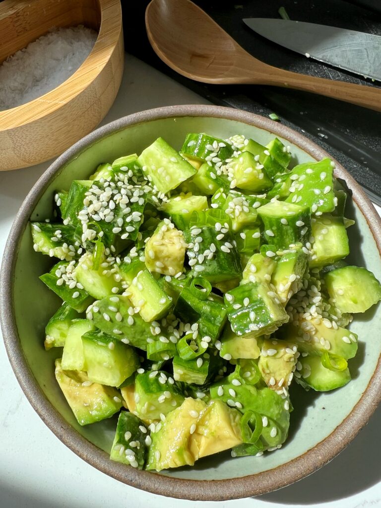 Sharing this Cucumber Avocado Salsa recipe! A quick and easy appetizer to make and serve with your go-to chips, crackers or anything.