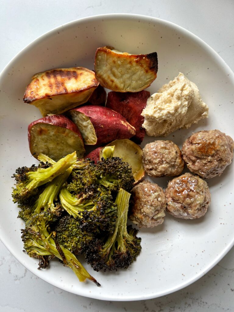 Family Food Prep - Traditional Lamb Meatball bowl