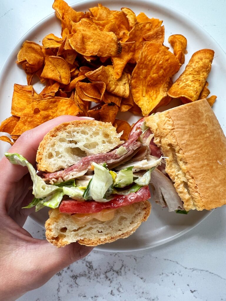 How to make the Tiktok Grinder Salad Sandwich! This sandwich recipe is going viral on social media and it truly is the most delicious combination. 