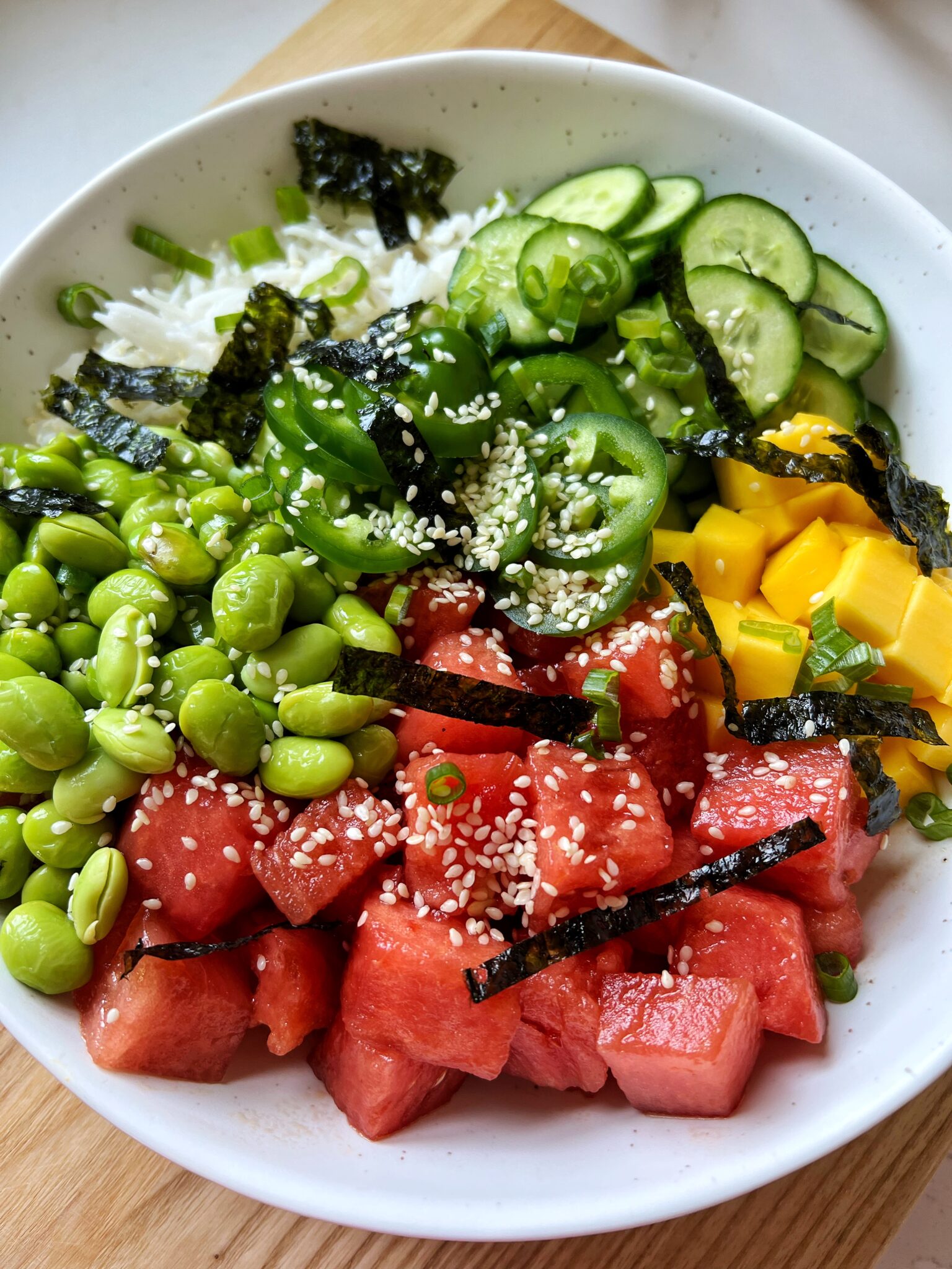 Vegan Watermelon Poke Bowl! - rachLmansfield