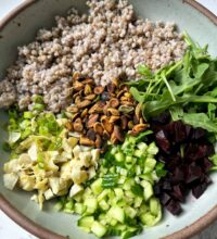 Buckwheat Salad with Creamy Goat Cheese Dressing