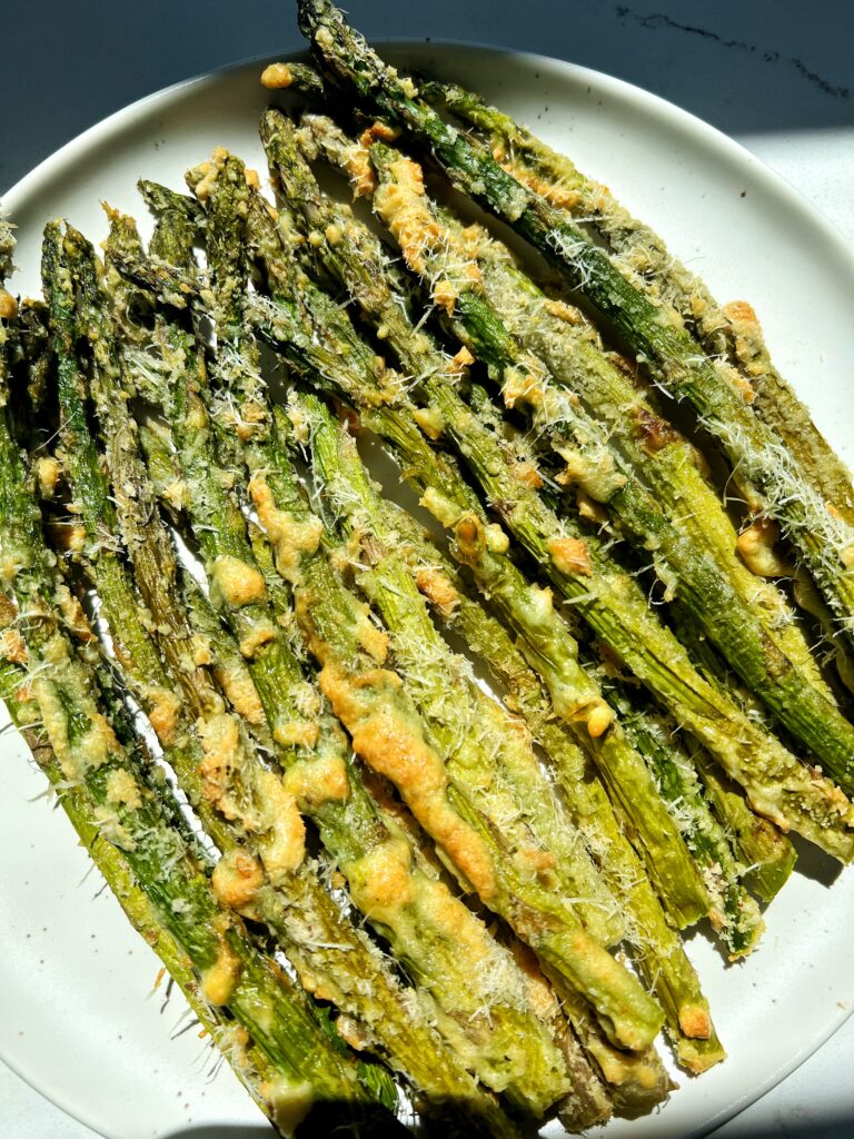 These Gluten-free Crispy Parmesan Asparagus are a family favorite! Oven-baked crispy asparagus that will make anyone eat or crave asparagus!