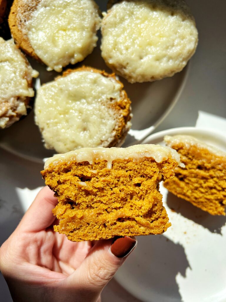 These Pumpkin Cream Cheese Muffins are like a copycat Starbucks version! Fluffy pumpkin muffins with a cream cheese center made with all gluten-free ingredients and dairy free-friendly.