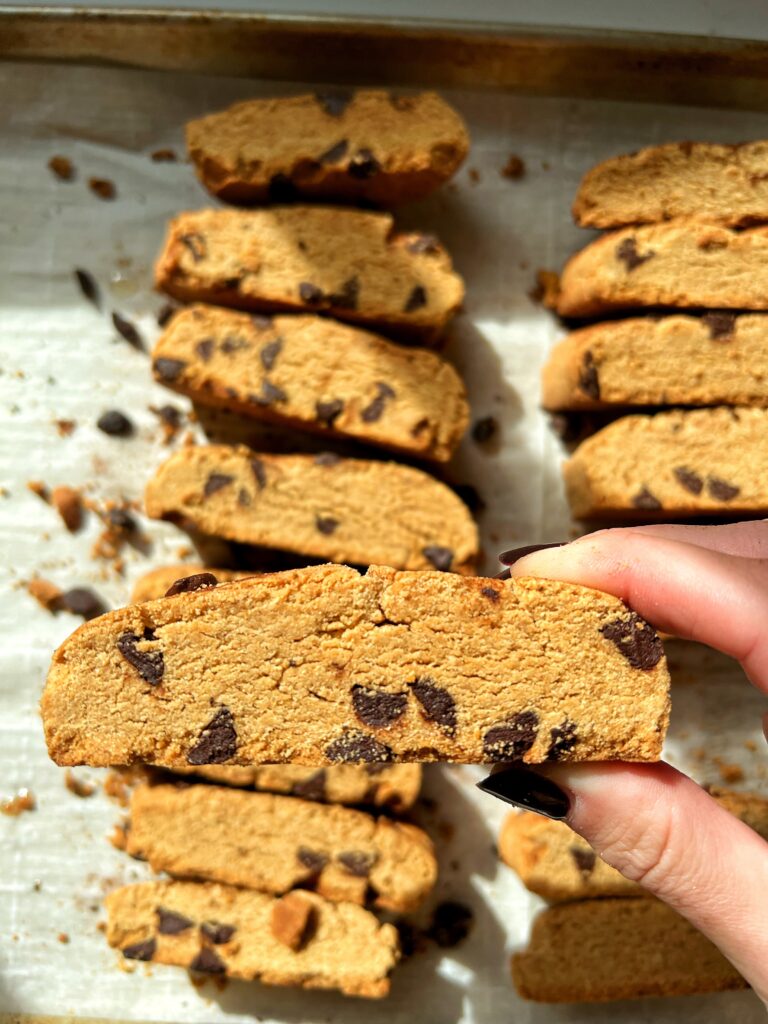 This is the best gluten-free mandel bread recipe adapted by my mom's classic one she has made for decades. An easy one-bowl twice-baked Jewish cookie that is similar to biscotti.