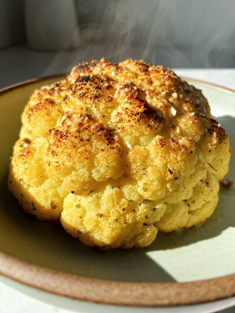 The Best Whole Roasted Cauliflower - rachLmansfield