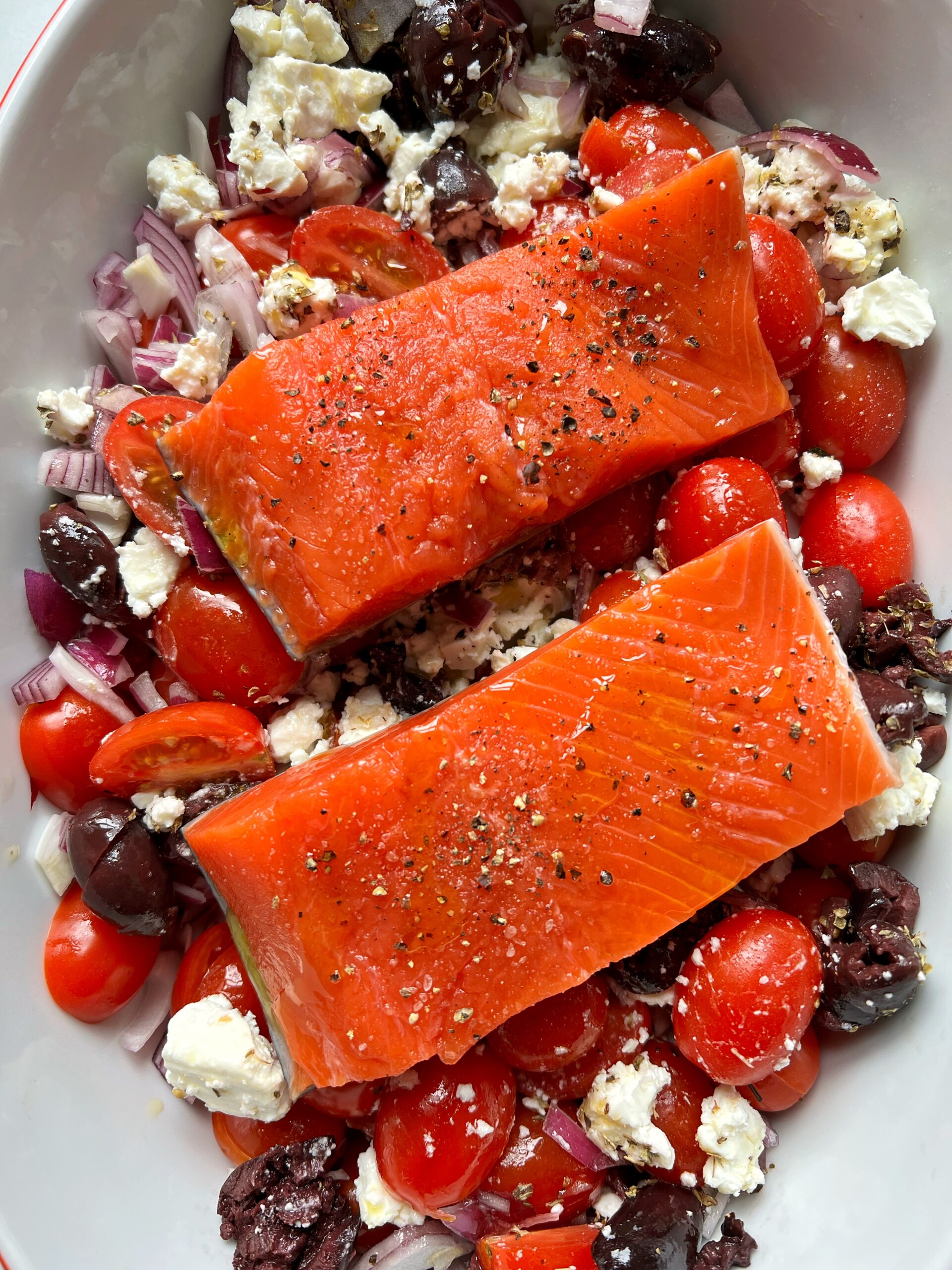 Baked Feta Salmon Dish - rachLmansfield