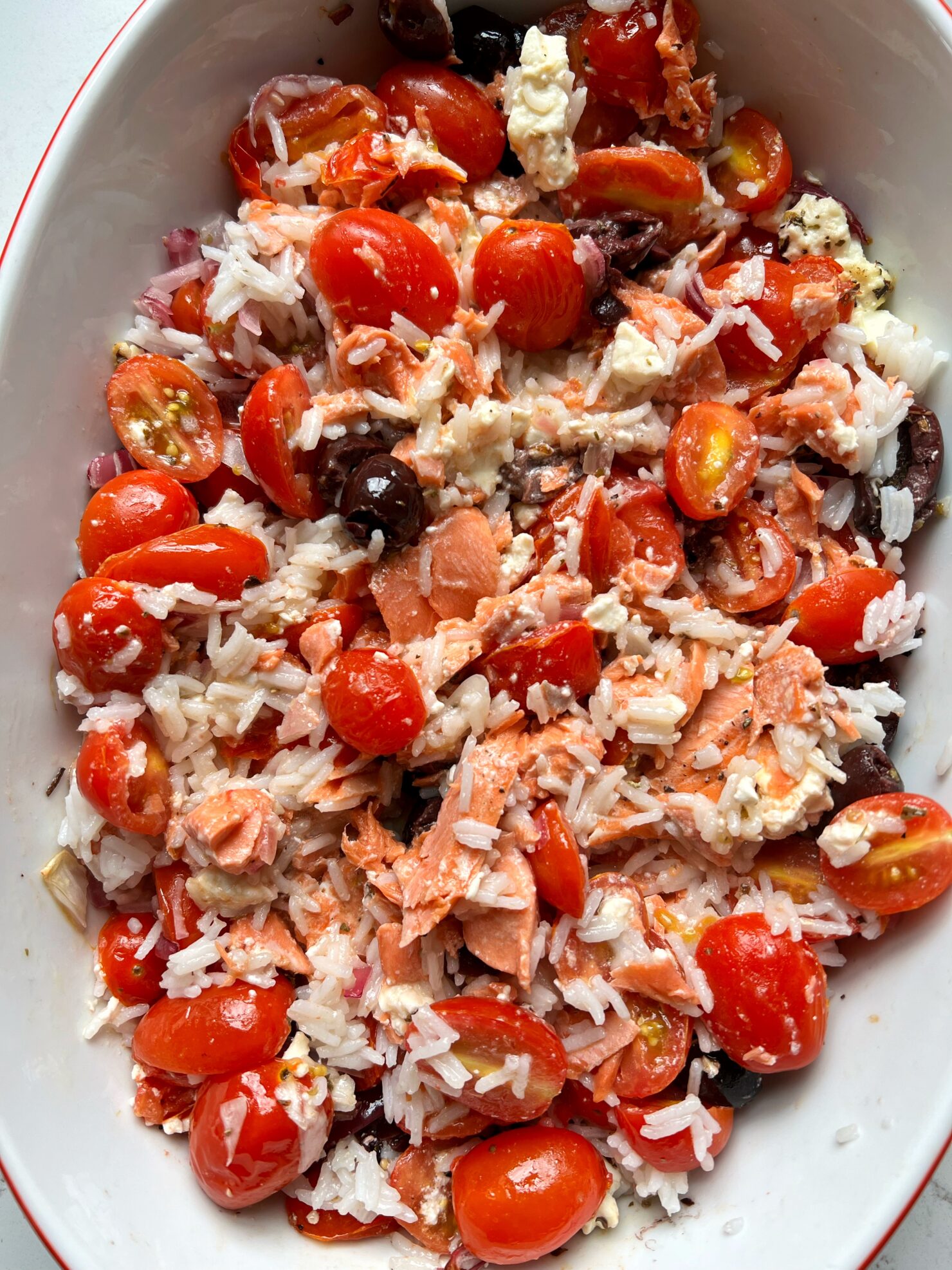 Baked Feta Salmon Dish - rachLmansfield