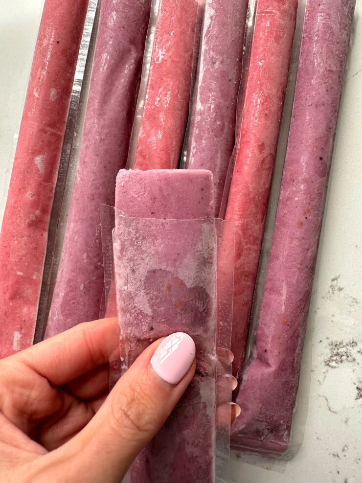These homemade Breakfast Freezie Pops are a staple in our house. They're healthy, delicious, nutritious, easy to make and my kids absolutely love them.