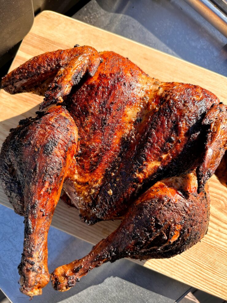 spatchcock grilled turkey