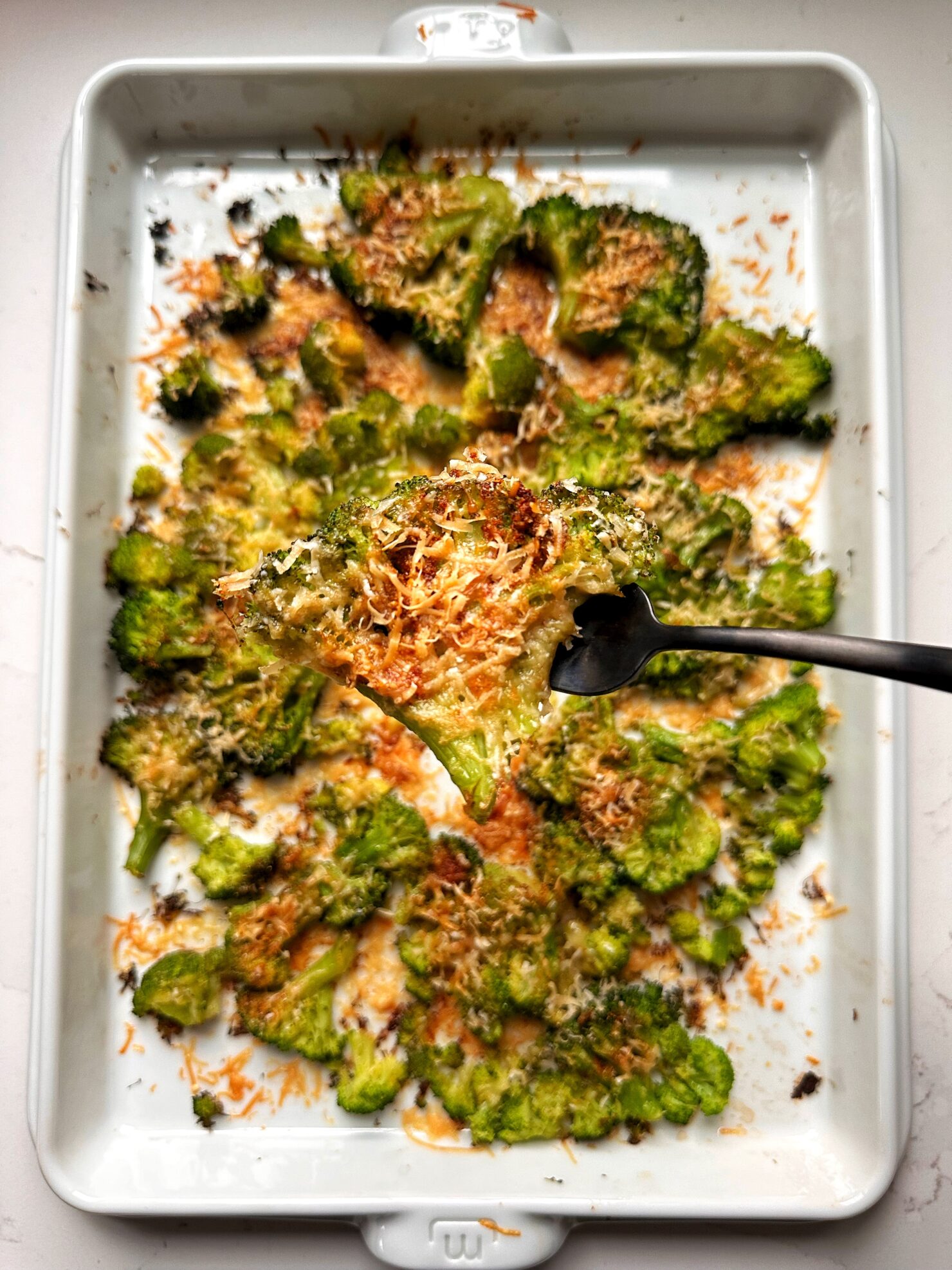 Crispy Smashed Parmesan Broccoli - rachLmansfield