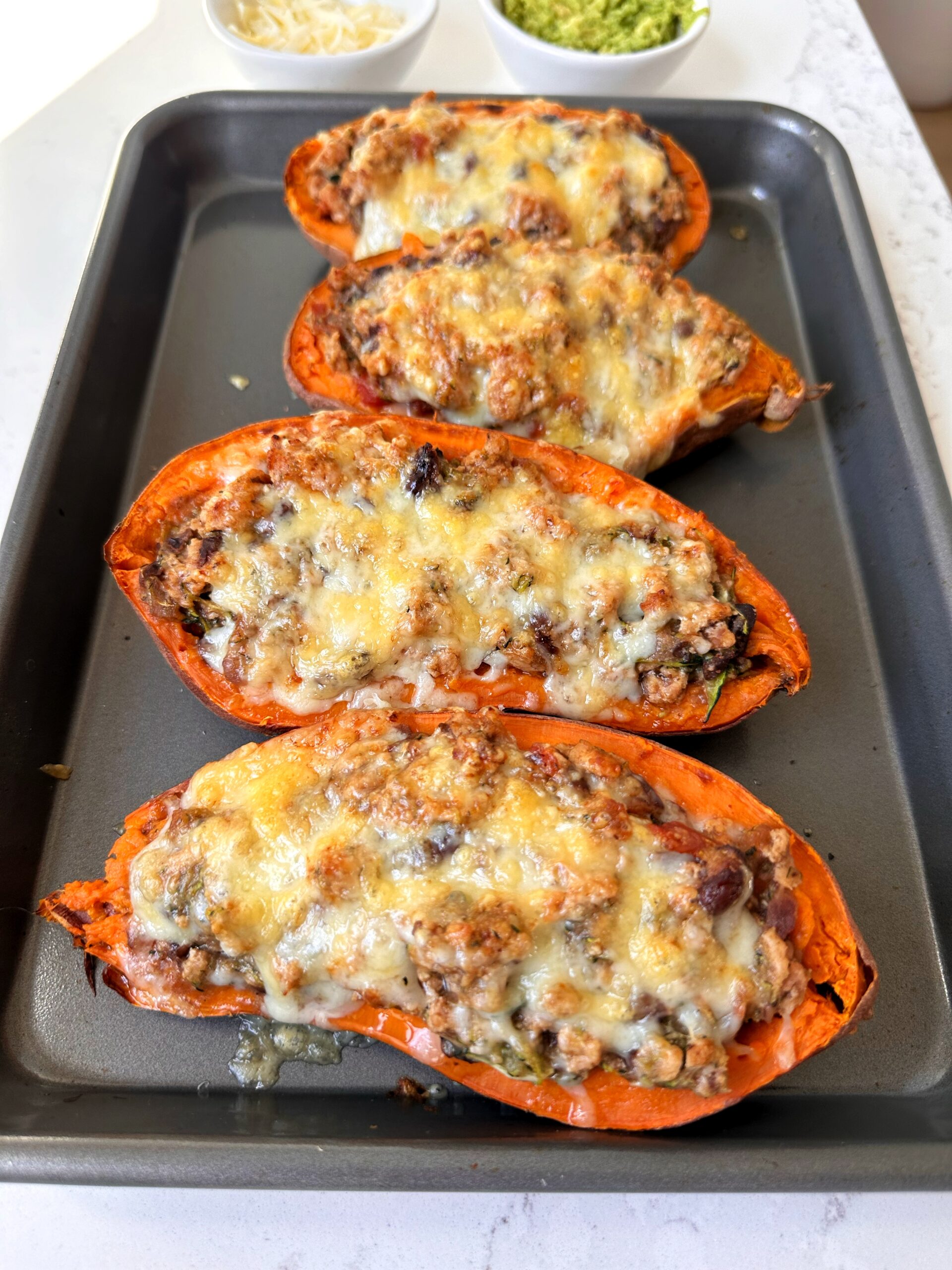 Taco Stuffed Sweet Potatoes (gluten-free) - Rachlmansfield