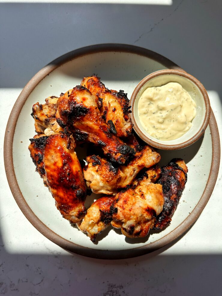 These are the best grilled chicken wings! I am obsessed with how easy these are to make and how flavorful and juicy they are.