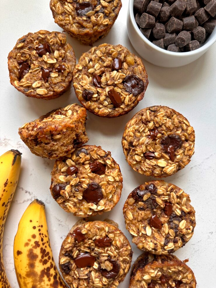 These easy Baked Oatmeal Cups are such a healthy, nutrient-dense breakfast recipe to make. They're dairy-free, gluten-free and easily be made nut-free too. Great for adults and kids!