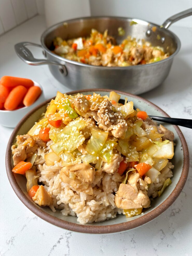 chicken and cabbage stir fry