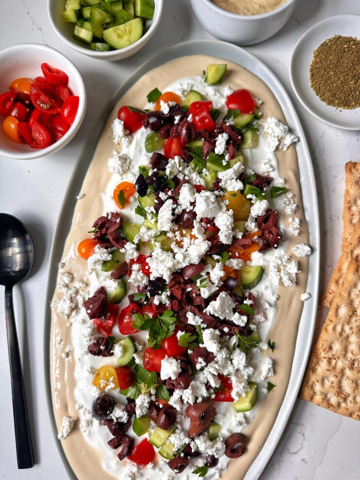 This Greek 7 layer dip with za’atar is a perfect dish for those days when you crave something flavorful, satisfying, and packed with fresh wholesome ingredients. 