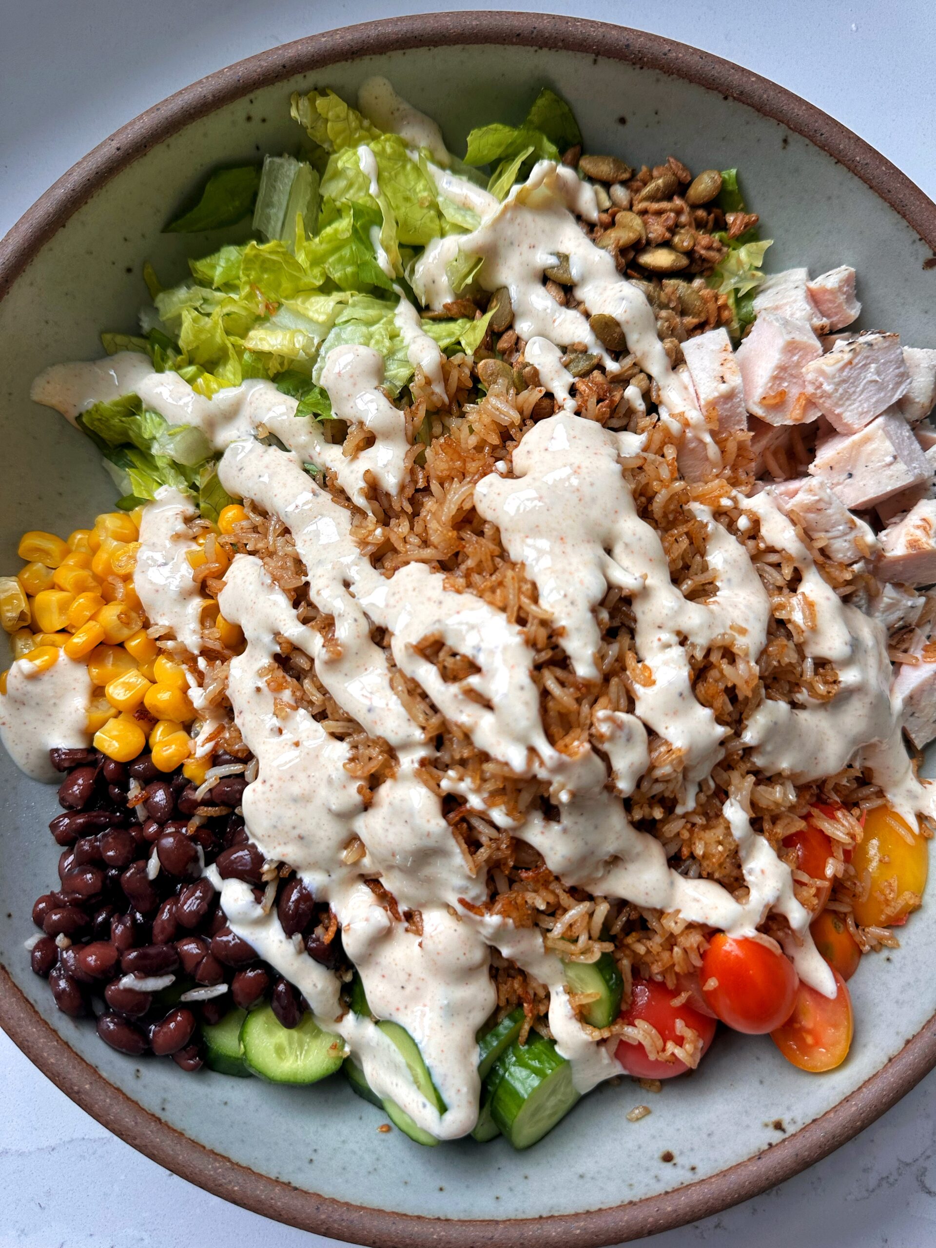 Southwest Chicken and Crispy Rice Salad - rachLmansfield