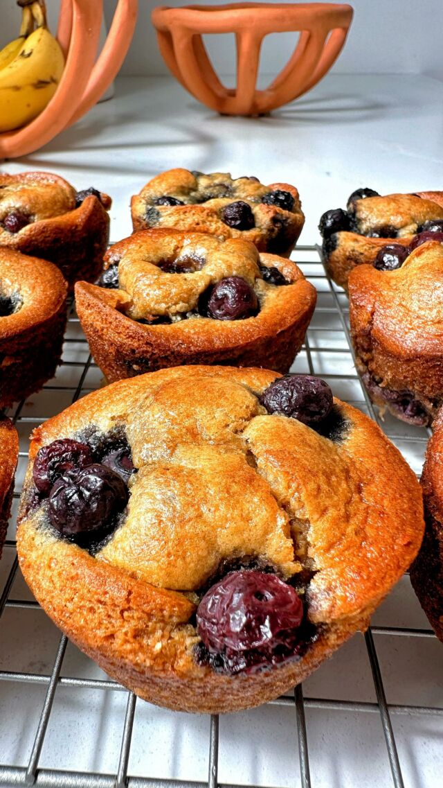 BLUEBERRY BANANA BREAD MUFFINS!🫐🍌next time you have ripe bananas and don’t know what to make - try these 6-ingredient blueberry banana muffins. they’re gluten-free, dairy-free and are great for little ones too because there’s no refined sugars💯

bananas are always on my grocery list because we use them in tons of recipes. they ripen fast and my kids love having muffins like these for snack or breakfast👌🏻*SAVE* this muffin recipe to try and let me know if you do. tag your friends in the comments (especially mama friends) who are looking for snack ideas for their kids🫶🏻

INGREDIENTS:
bananas🍌
eggs🥚
oil 
creamy nut butter
almond flour
cinnamon
blueberries🫐

LINK TO FULL RECIPE IS IN MY BIO + https://rachlmansfield.com/paleo-blueberry-banana-bread-muffins/
.
.
.
#rachleats #blueberrymuffins #bananabread #bananamuffins #glutenfreerecipes #glutenfree #dairyfree #snackideas #snacktime #mealprep
